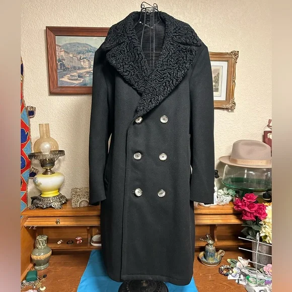 Wool coat- HEAVY Great WesternlROBITSHEK SCHNEIDER •MINNENPOLS Borg Pile - Picture 1 of 13